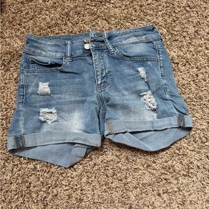 Denim Distressed Junior  Shorts size 5